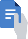 document file hand icon