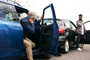 Senior driver tailgating resulting to rear-end collision.