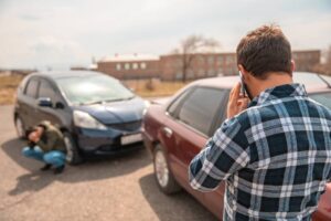 Doordash driver calling insurance to report accident.