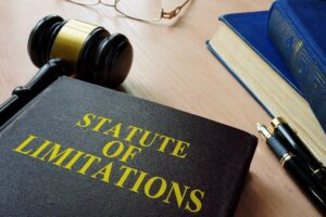 Statute of limitations book on the table